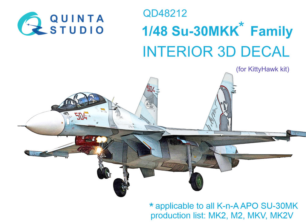 1/48 Su-30MKK 3D-Printed&col. Interior (KITTYH)