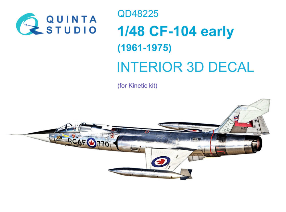 1/48 CF-104 Early 3D-Printed&col.Interior (KIN)