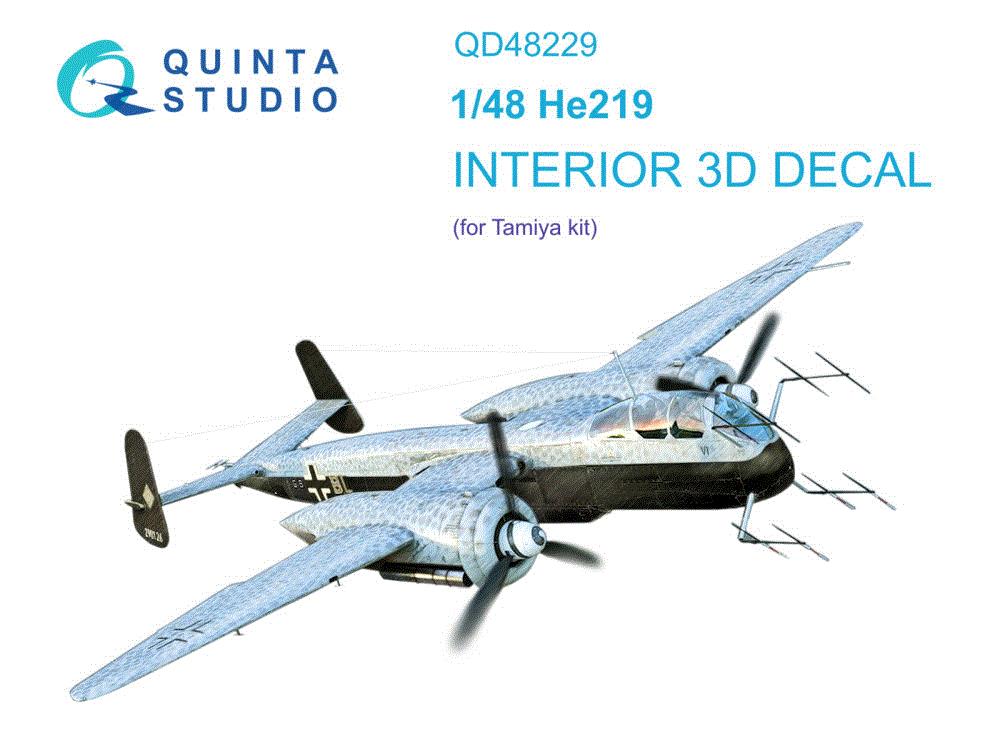 1/48 He 219 3D-Printed & col.Interior (TAM)
