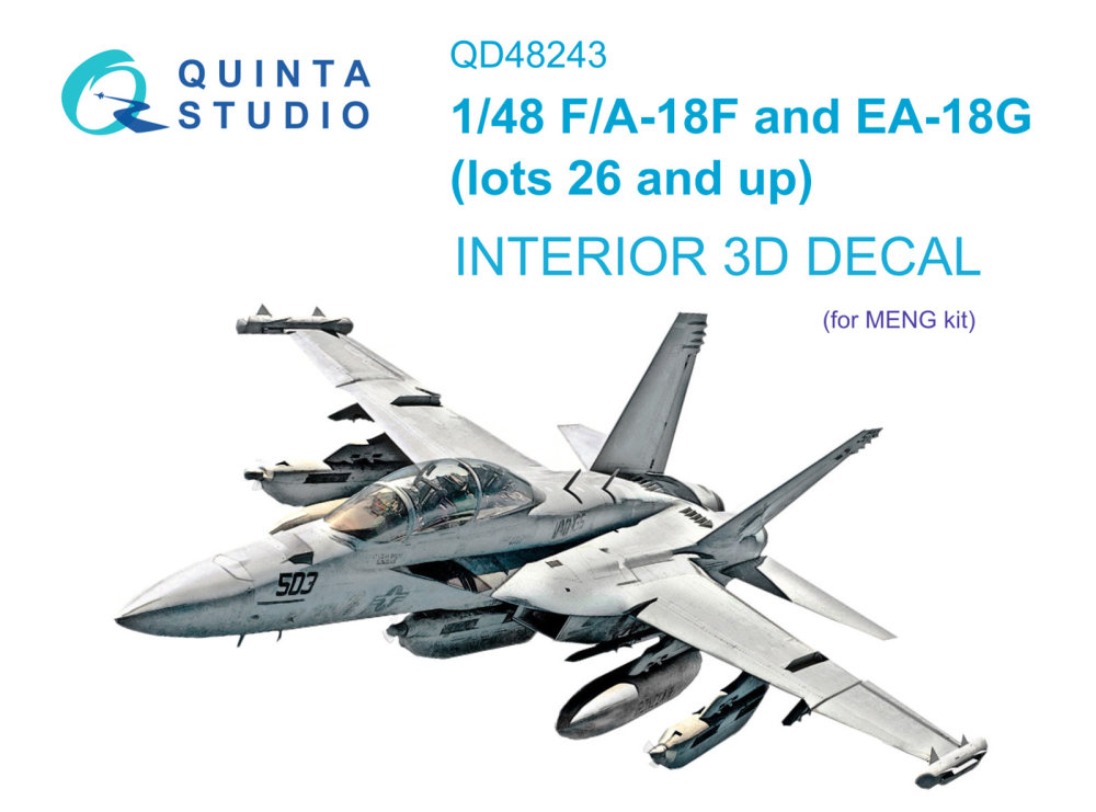 1/48 F/A-18F late / EA-18G 3D-Printed&col.Interior