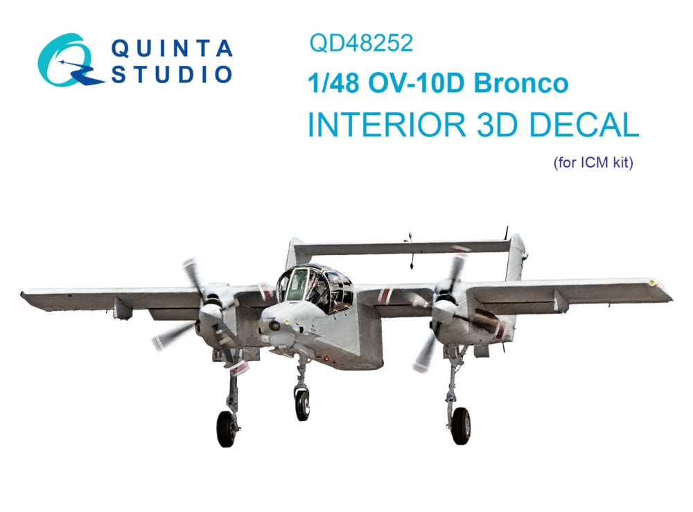 1/48 OV-10D Bronco 3D-Printed&col.Interior (ICM)