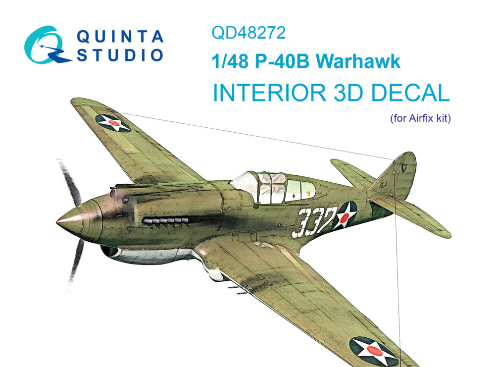 1/48 P-40B 3D-Printed&col. Interior (AIRF)