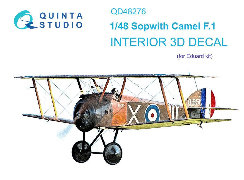 1/48 Sopwith Camel F.1 3D-Printed & col.Interior