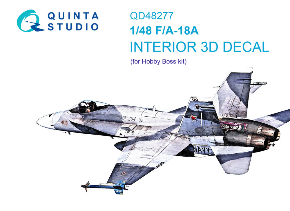 1/48 F/A-18A 3D-Print & col. Interior (HOBBYB)
