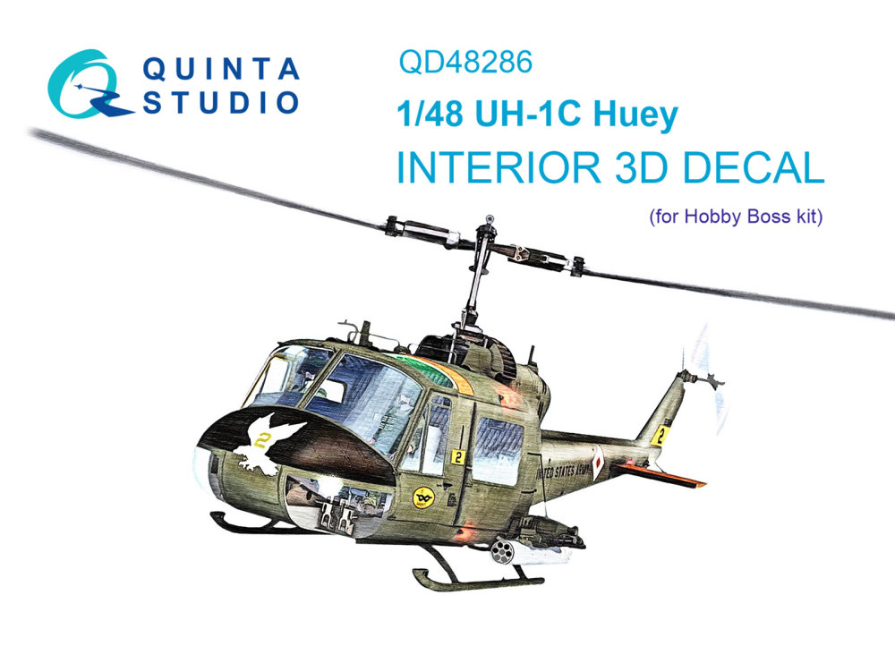 1/48 UH-1C 3D-Print & col. Interior (HOBBYB)