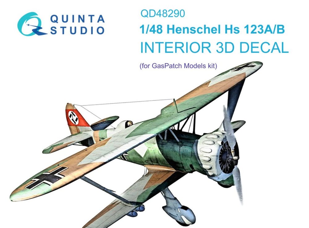 1/48 Hs 123A/B 3D-Print & col. Interior (GASP.)