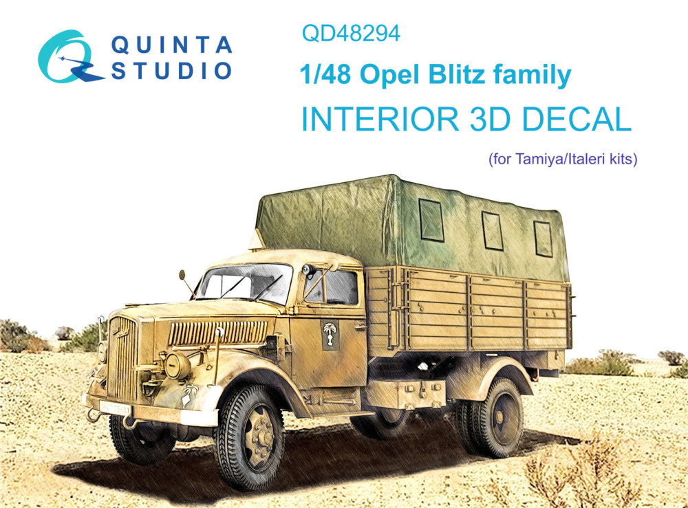 1/48 Opel Blitz family 3D-Printed & col.Interior