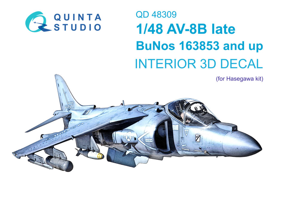 1/48 AV-8B Late 3D-Printed&col. Interior (HAS)
