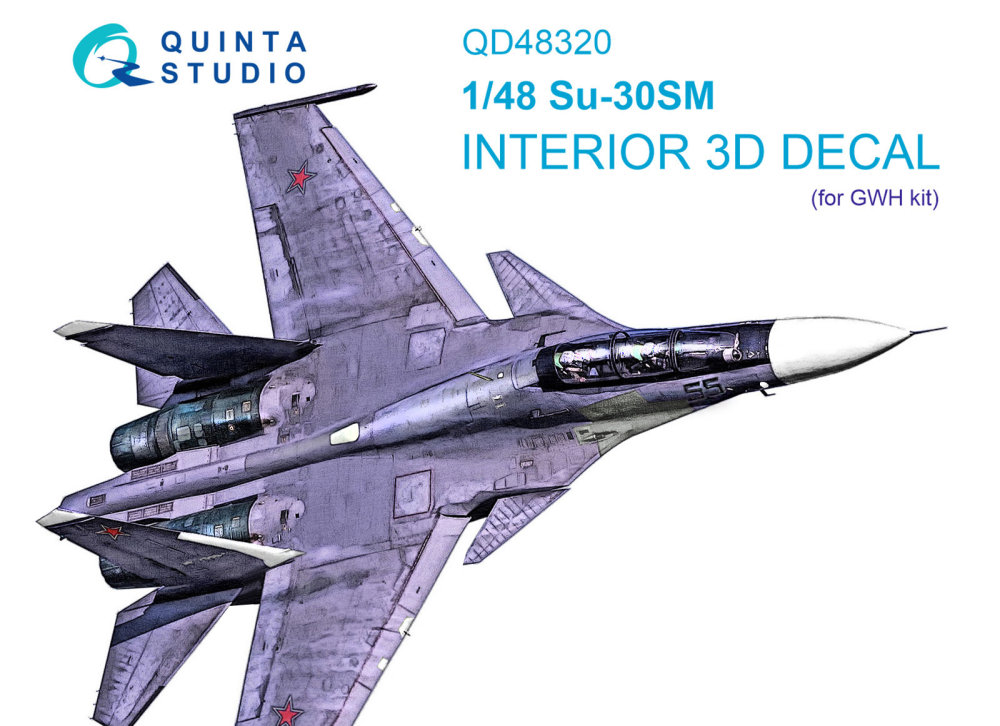 1/48 Su-30SM 3D-Printed&col.Interior (GWH)