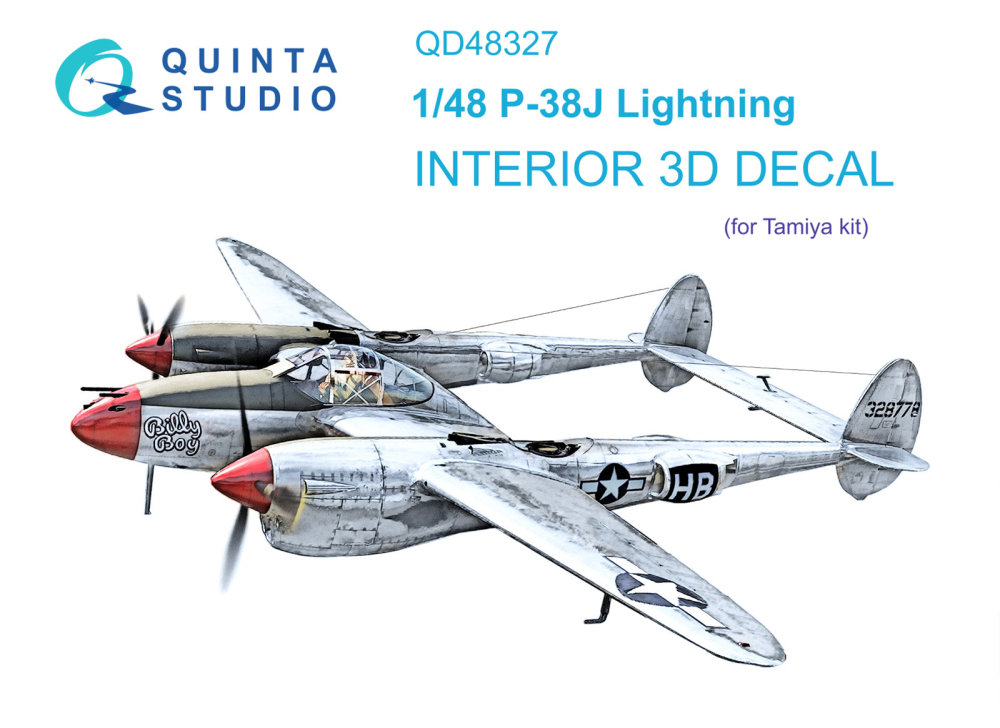 1/48 P-38J 3D-Printed&col. Interior (TAM)