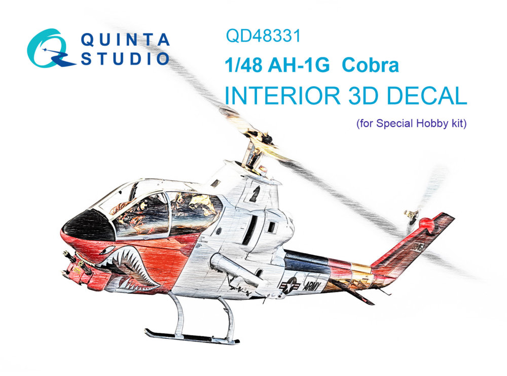 1/48 AH-1G 3D-Printed&col. Interior (SP.HOB.)