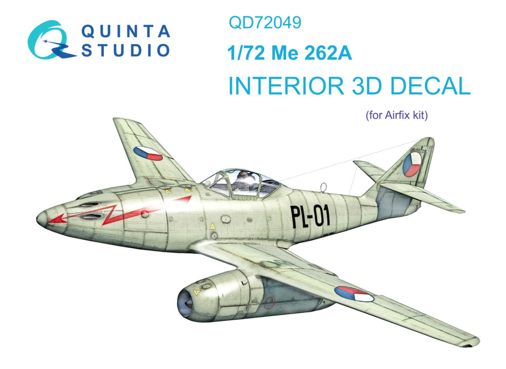 1/72 Me-262A 3D-Printed&col. Interior (AIRF)