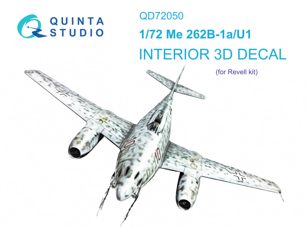 1/72 Me-262B-1a/U1 3D-Print & col. Interior (REV)