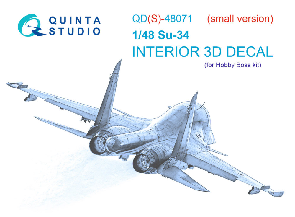 1/48 Su-34 3D-Printed&col.Interior (HOBBYB) SMALL
