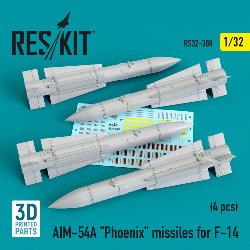 1/32 AIM-54A 'Phoenix' missiles for F-14 (4pcs.)