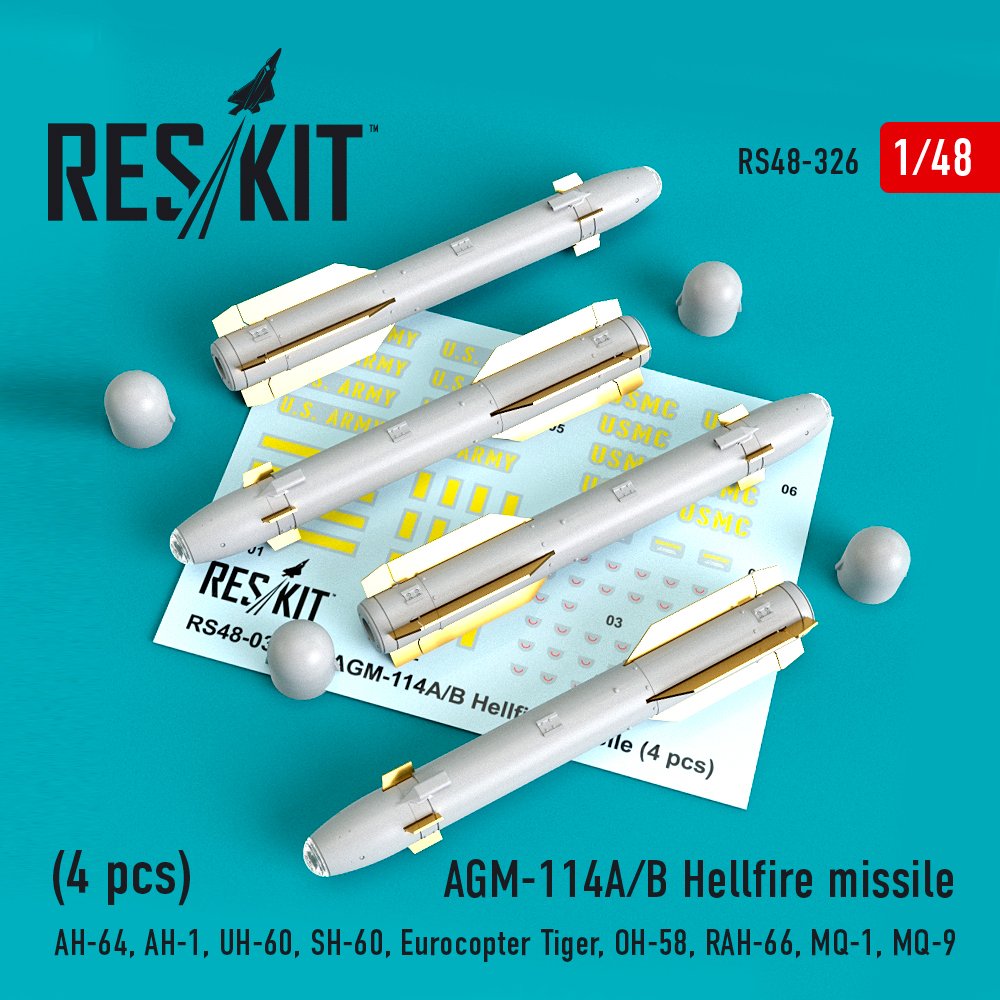 1/48 AGM-114A/B Hellfire missile (4 pcs.)