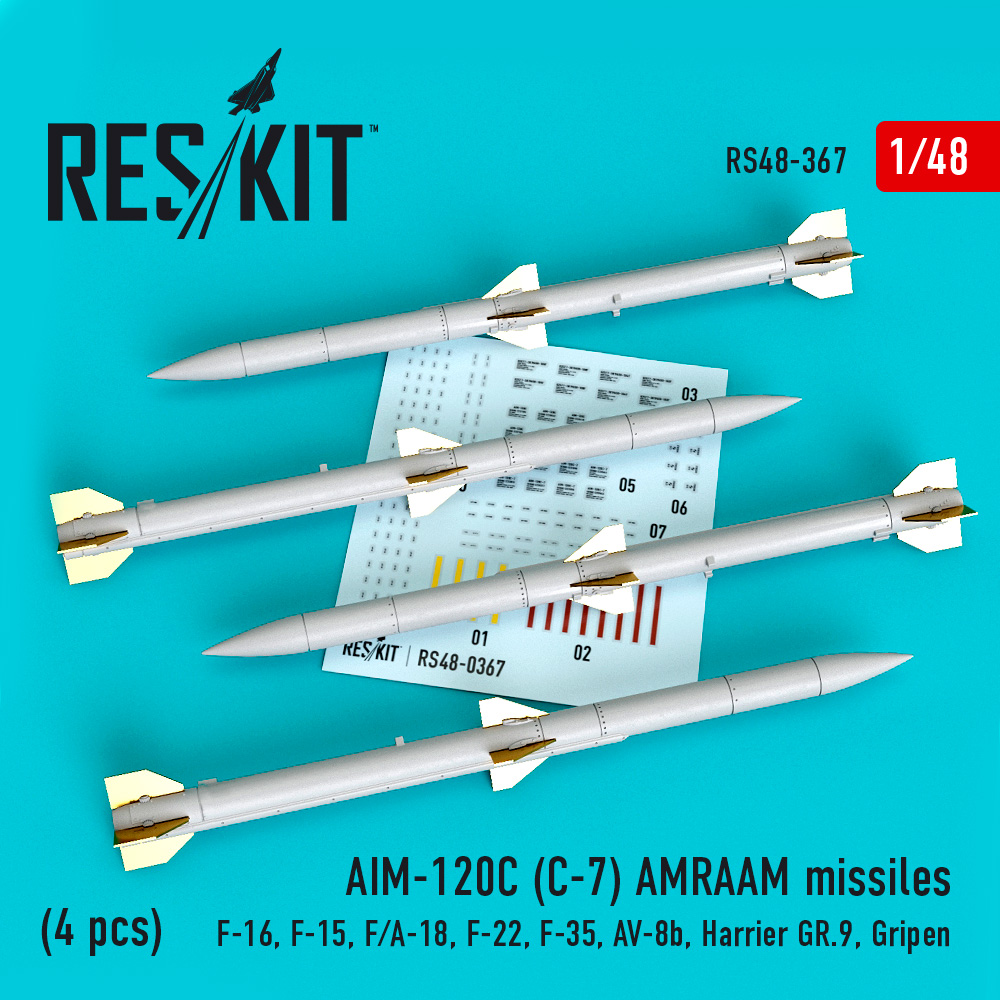 1/48 AIM-120C (C-7) AMRAAM missiles (4 pcs.) 