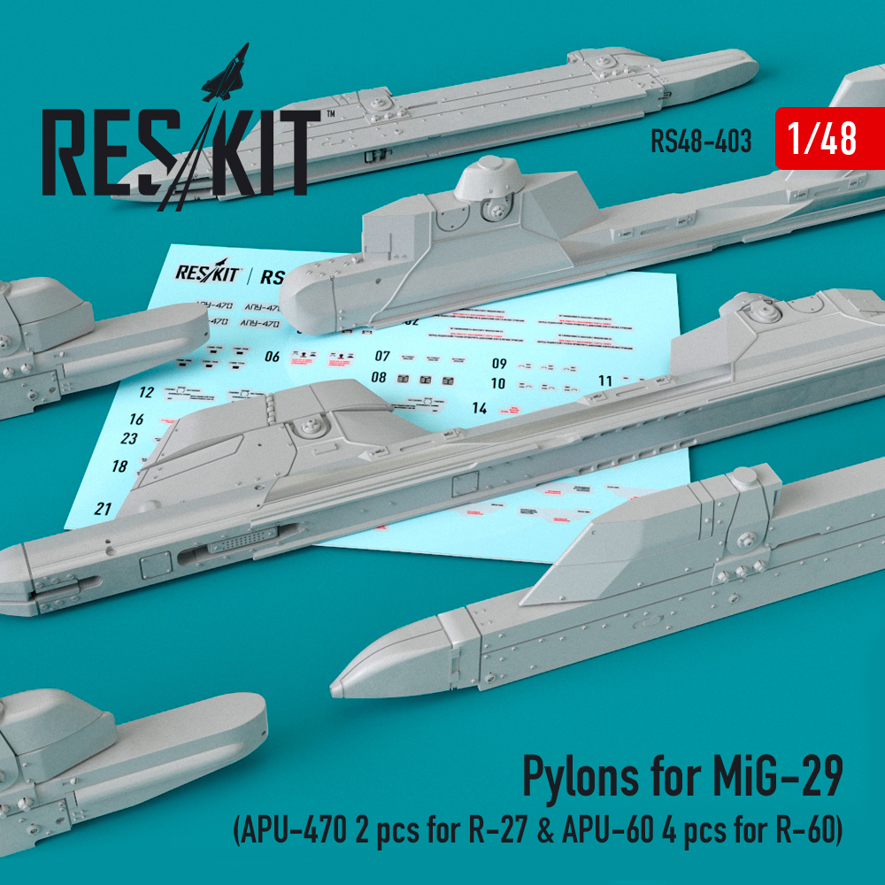 1/48 Pylons for MiG-29 (APU-470 & APU-60)