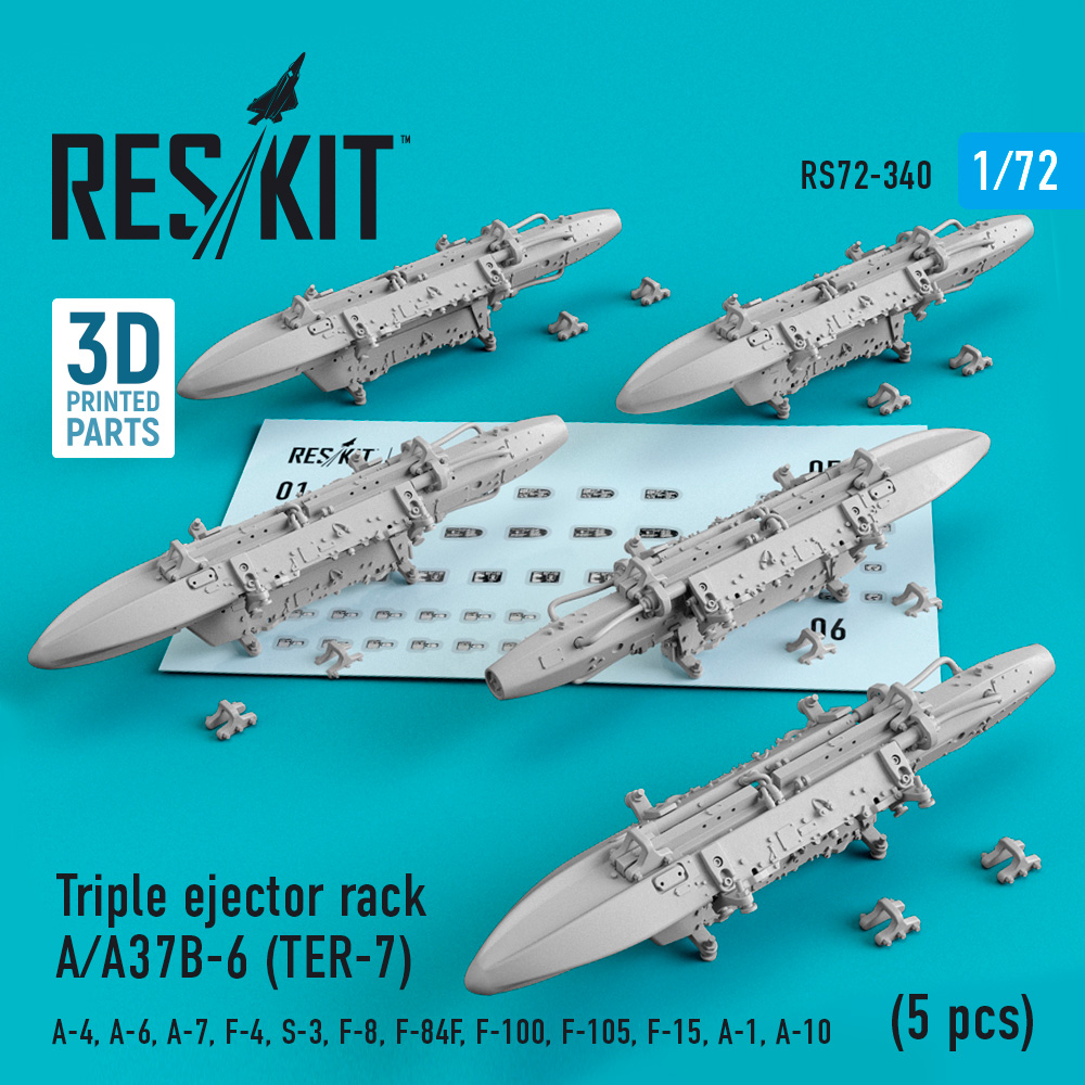 1/72 Triple ejector rack A/A37B-6 (TER-7) (5 pcs.)