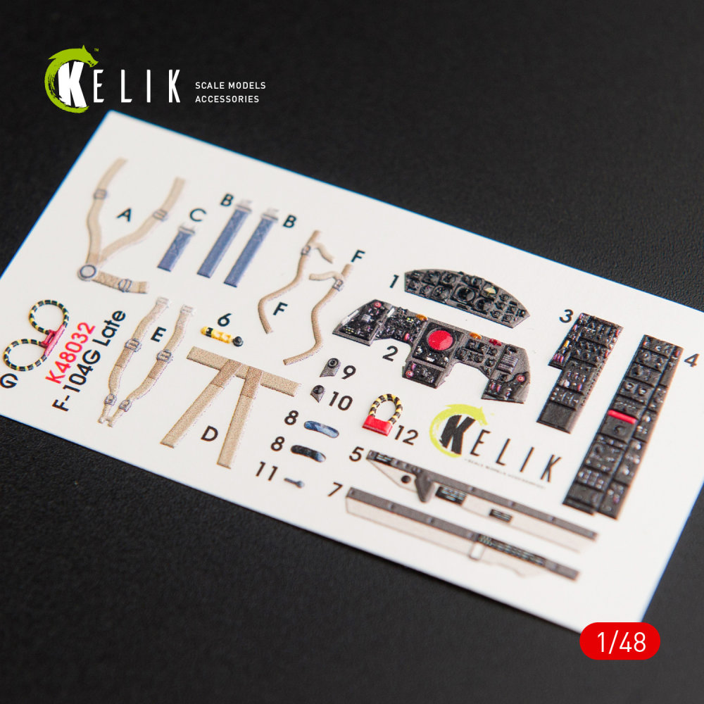 1/48 F-104G 'Starfighter' late type interior 3D