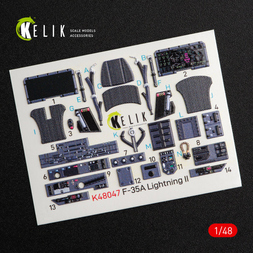 1/48 F-35A 'Lightning II' interior 3D  (KITTYH)