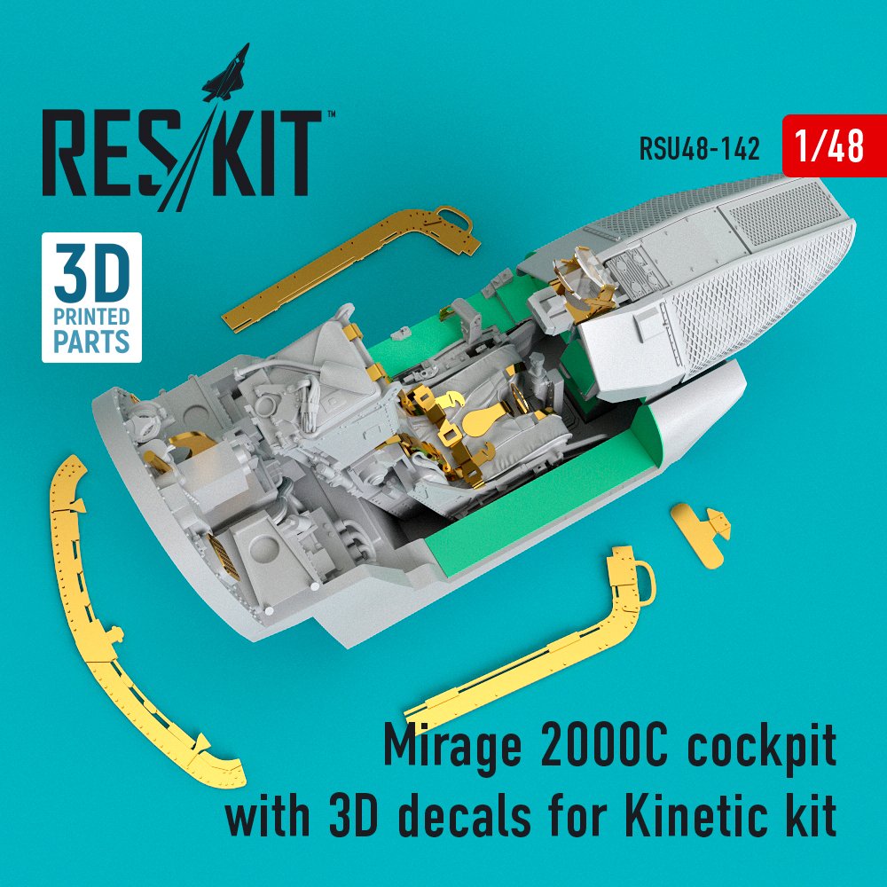 1/48 Mirage 2000C cockpit w/ 3D decals (KIN)