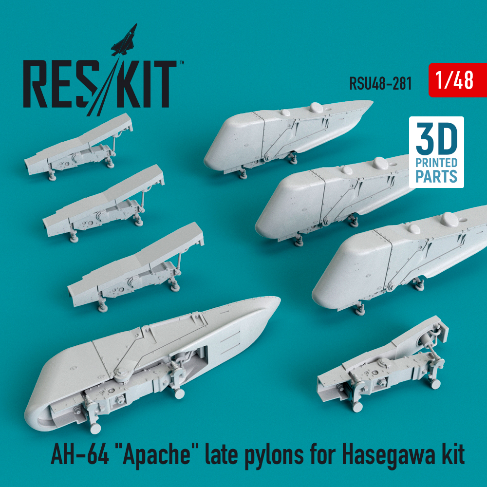 1/48 AH-64 'Apache' late pylons (HAS) 3D-Print