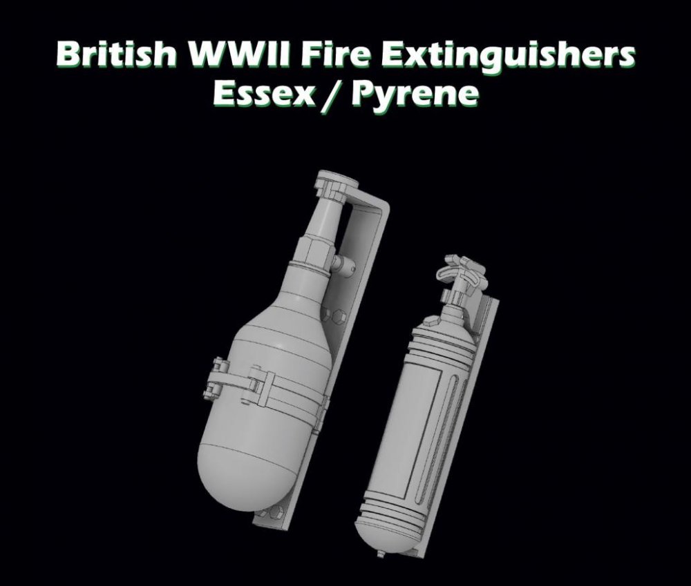 1/35 British WWII fire extinguishers Essex/Pyrene