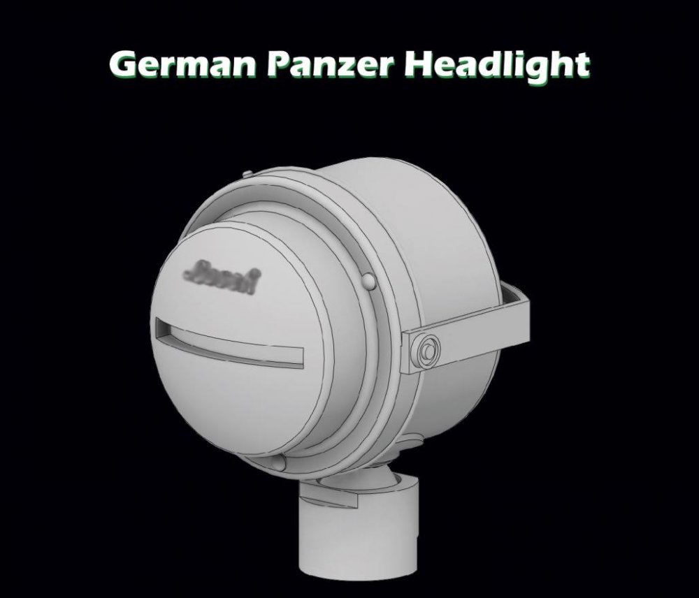 1/35 German Panzer Headlight WWII (3 pcs.)