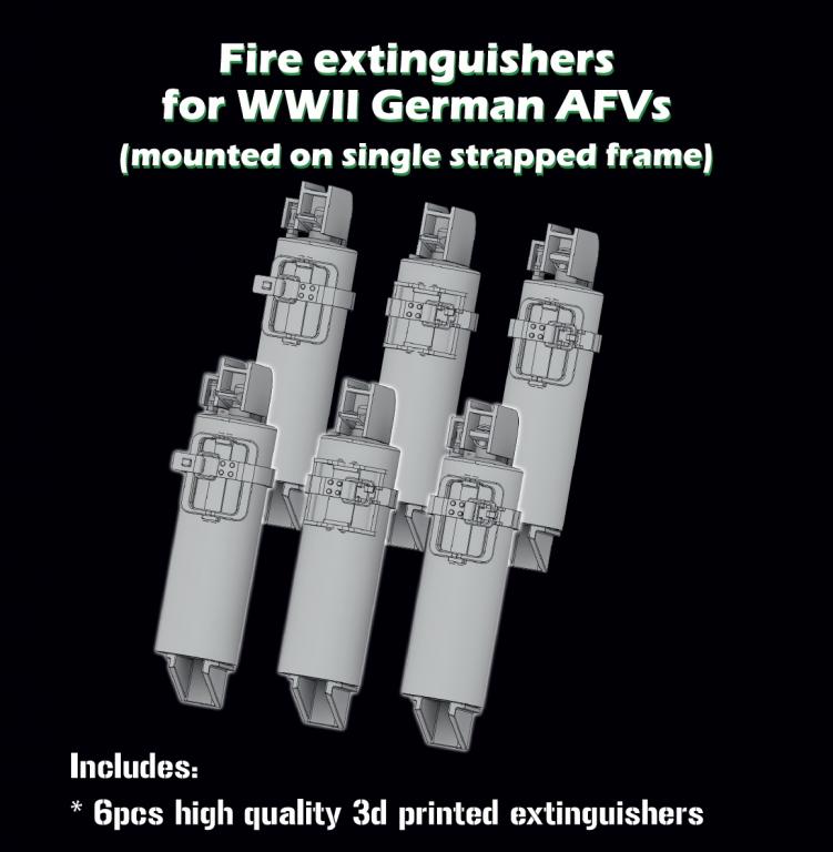 1/35 Fire extinguishers German WWII AFV (single)