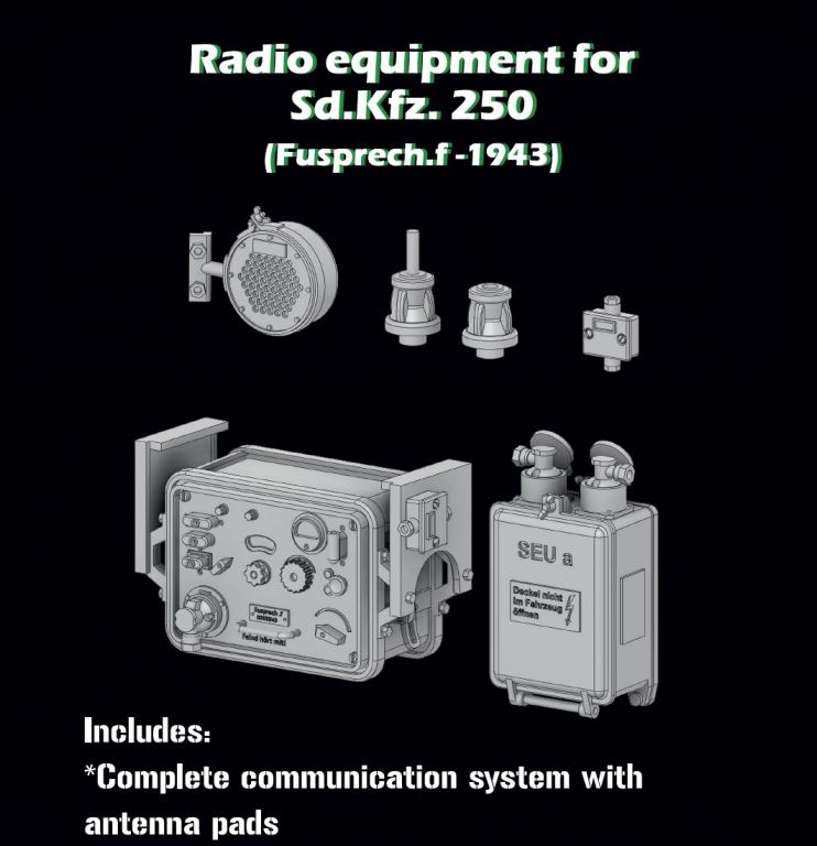 1/35 Sd.Kfz. 250 - Radio equipment (Fusprech.1943)