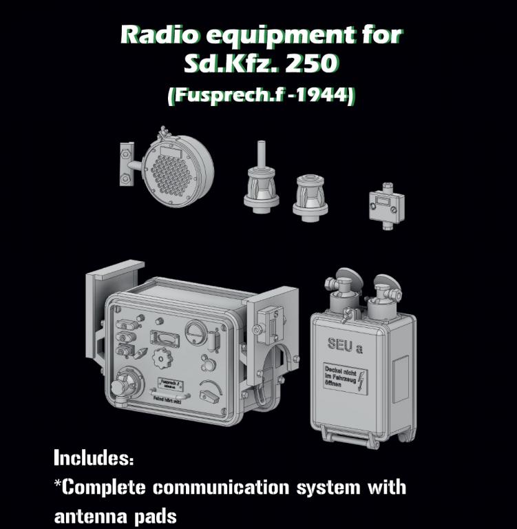 1/35 Sd.Kfz. 250 - Radio equipment (Fusprech.1944)