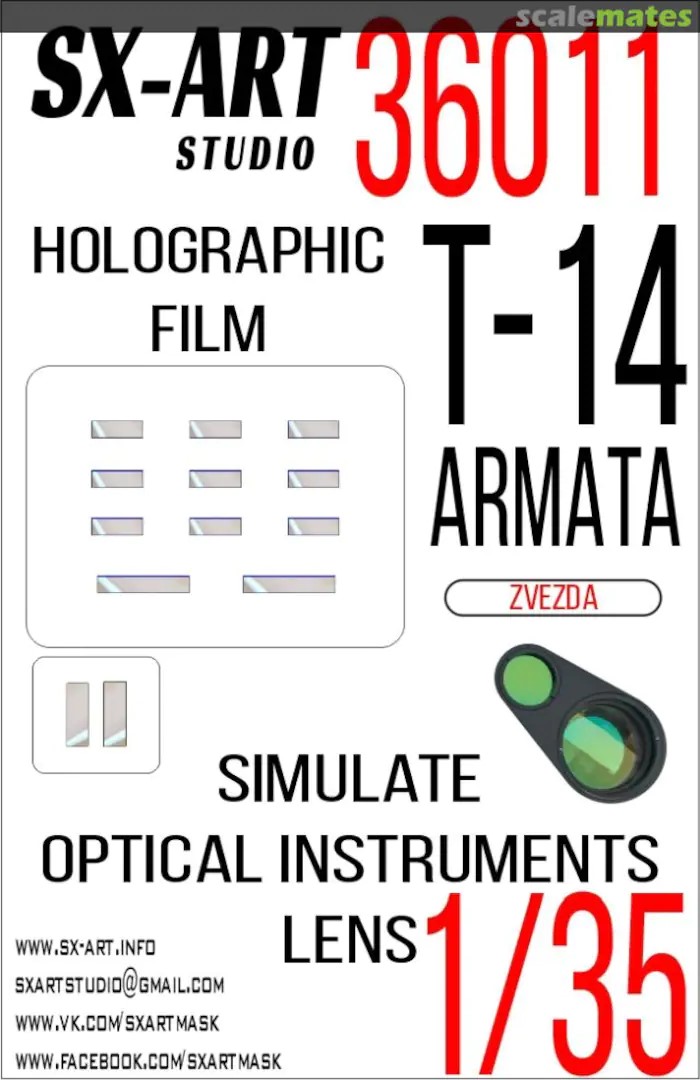 1/35 Holographic film T-14 ARMATA (ZVE) CLEAR