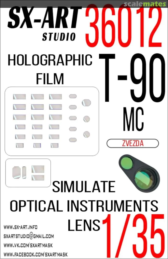 1/35 Holographic film T-90MS (ZVE) CLEAR
