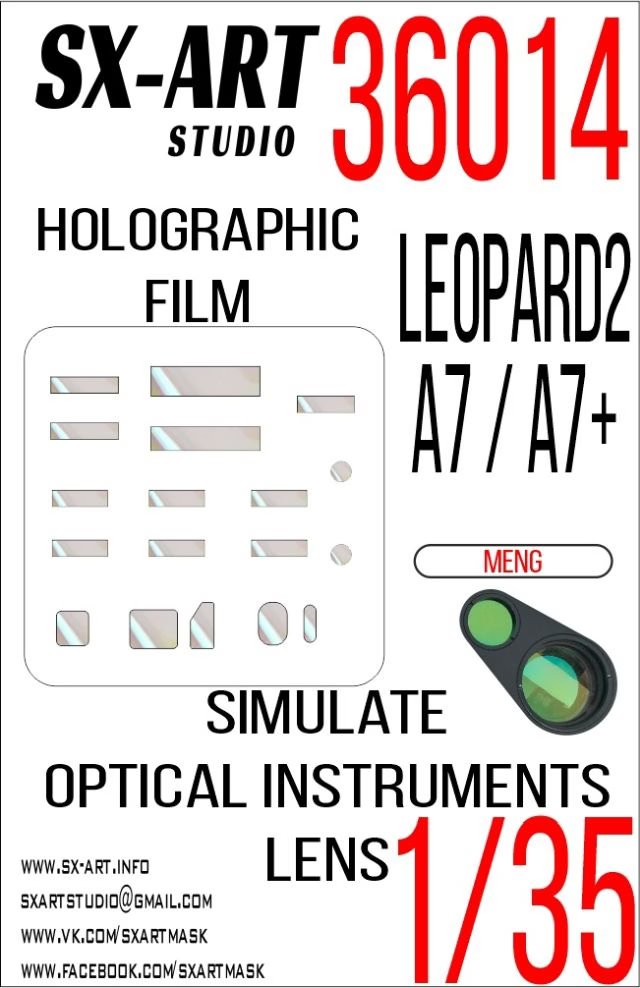 1/35 Holographic film Leopard 2 A7 / A7+ (MENG) 
