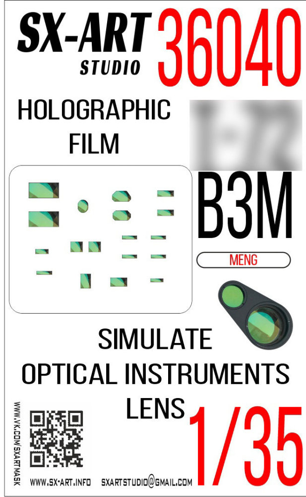 1/35 Holographic film T-72B3M (MENG)