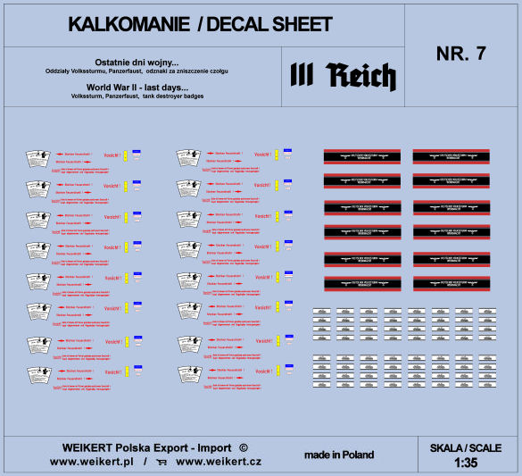 1/35 Panzerfaust marking, Volkssturm insignie 