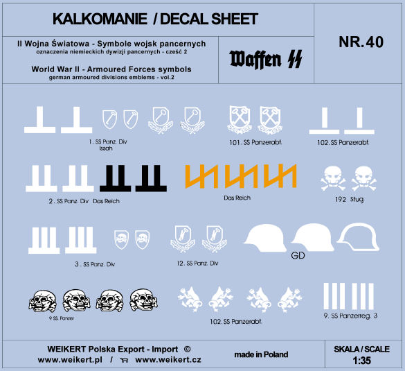 1/35 German Armoured Forces WWII symbols - part 2