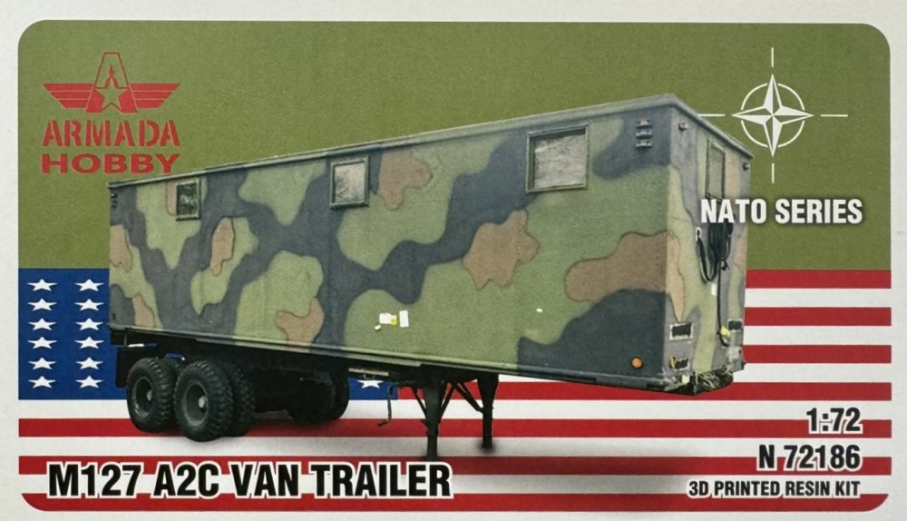 1/72 M127 A2C VAN Trailer, NATO Series (3D resin)