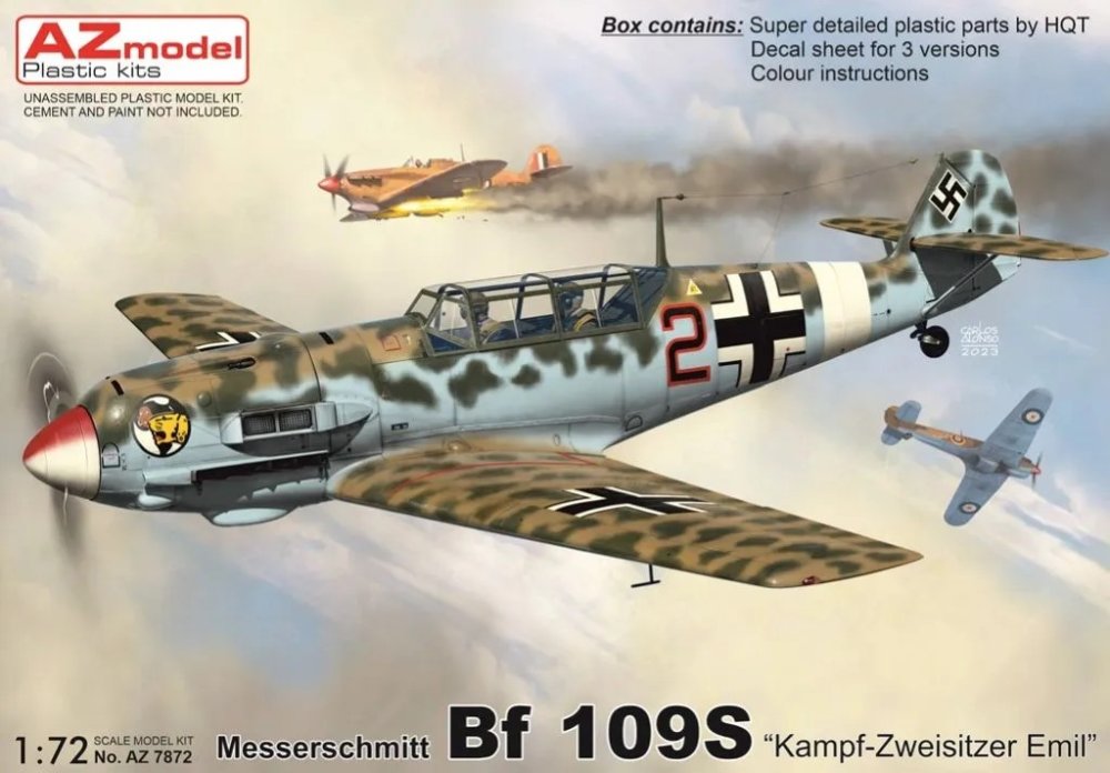 1/72 Bf 109S 'Kampf-Zweisitzer Emil' (3x camo)