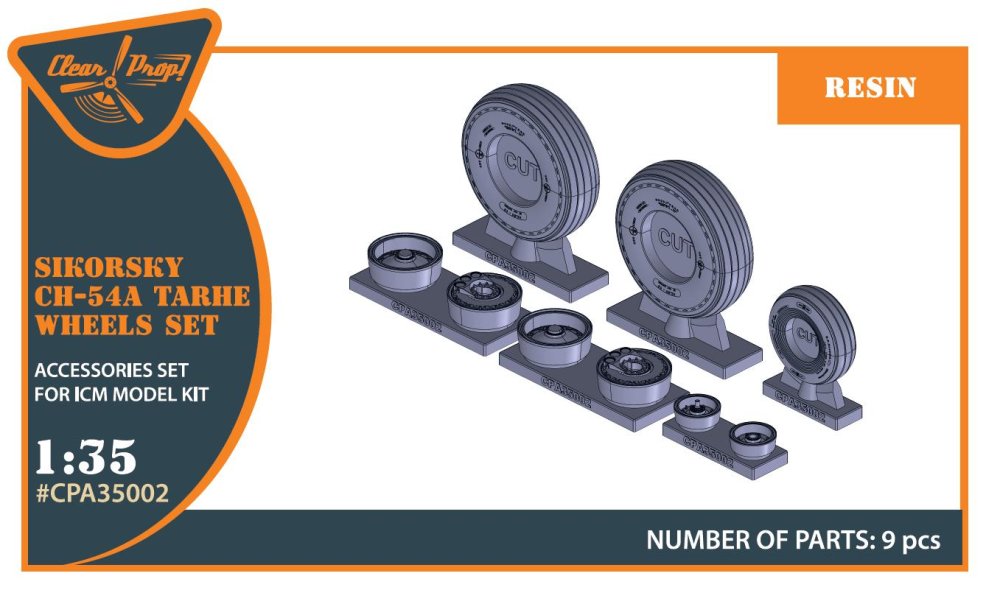 1/35 CH-54A Tare wheels set (ICM)