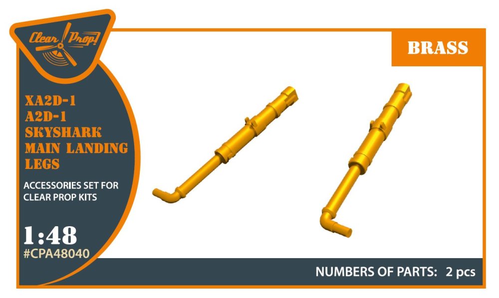 1/48 XA2D-1, A2D-1 Skyshark - main landing legs