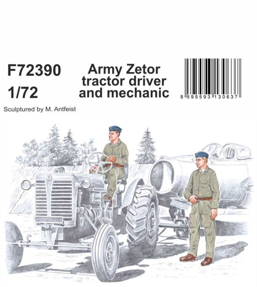 1/72 Army Zetor tractor driver & mechanic (2 fig.)