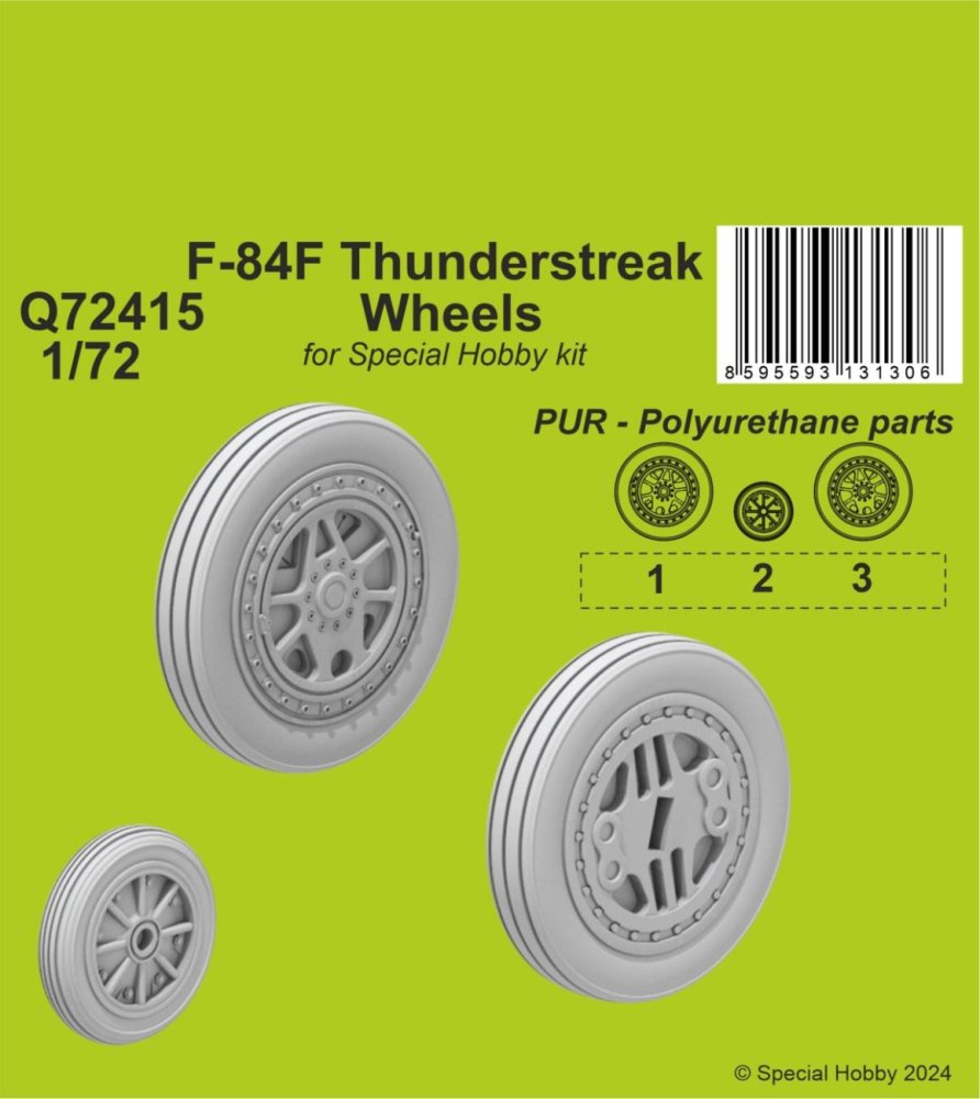 1/72 F-84F Thunderstreak Wheels (SP.HOBBY)