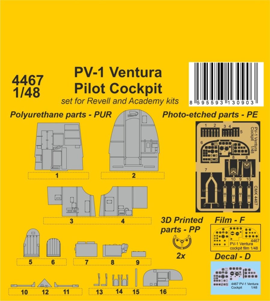 1/48 PV-1 Ventura Pilot Cockpit (REV/ACAD)