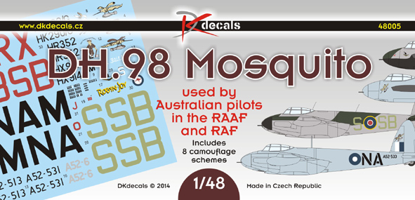 1/48 DH.98 Mosquito in RAAF & RAF (8x camo)