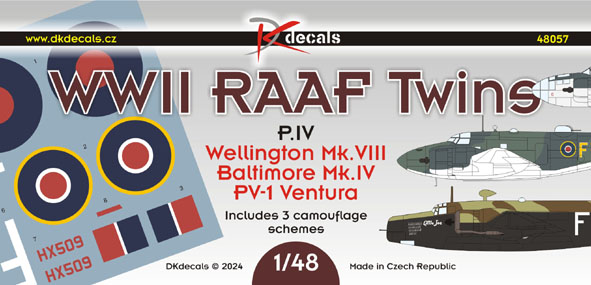 1/48 WWII RAAF Twins Part IV (3x camo)