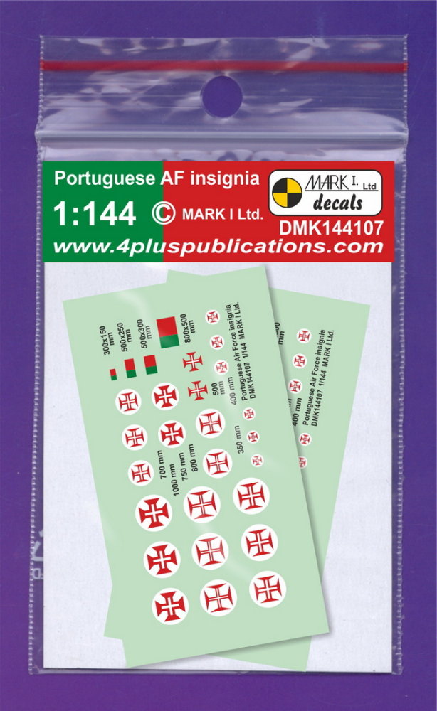 1/144 Decals Portuguese AF Insignia (2 sets)