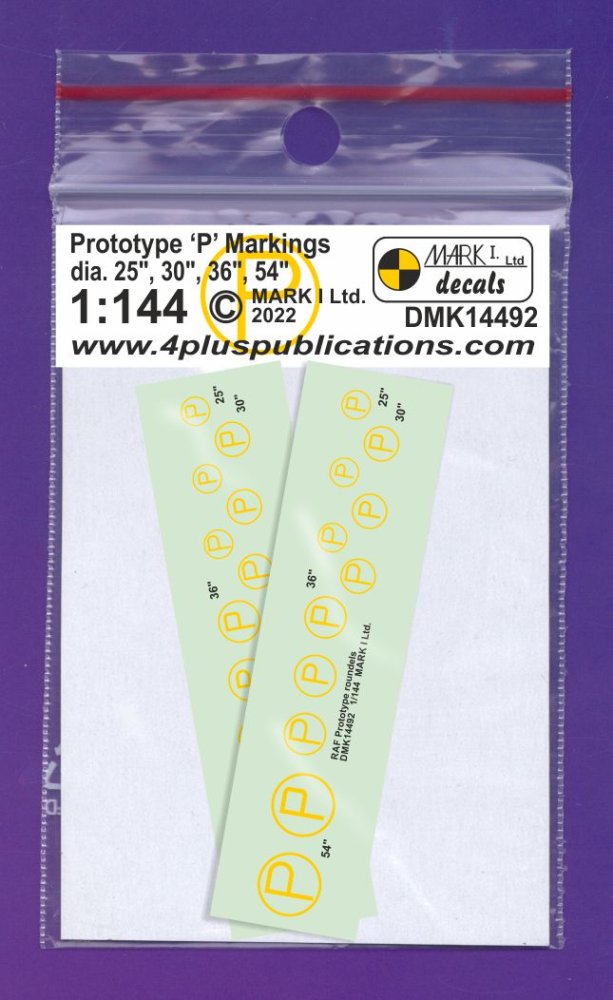 1/144 Decals RAF Prototype ´P´ Markings (2 sets)