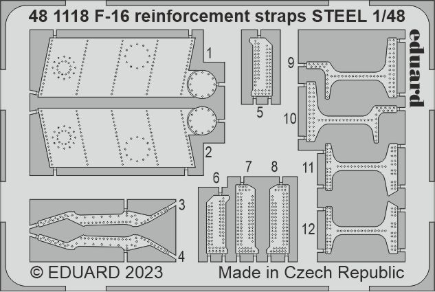 SET F-16 reinforcement straps STEEL (KIN)